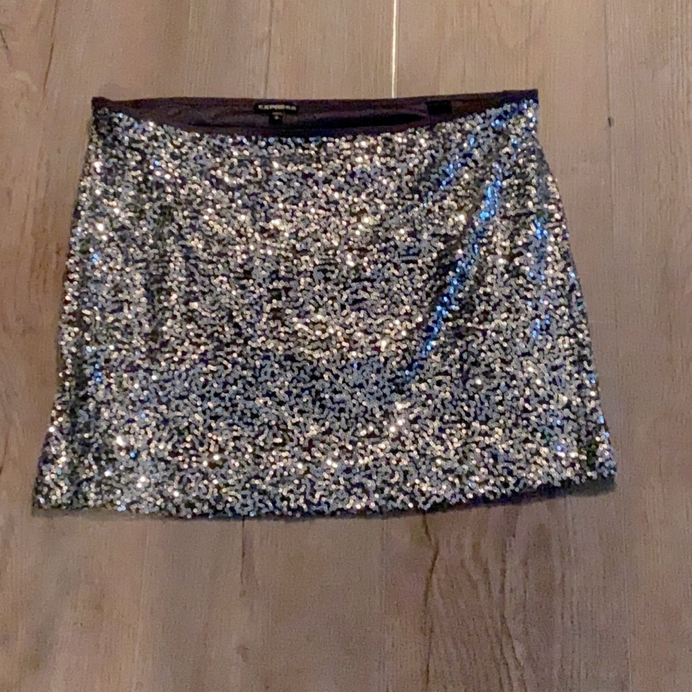 Sequined Mini Skirt